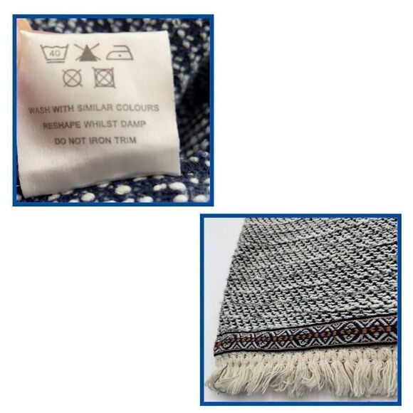 Lottie Tweed Crochet Pattern with Fringes at the bottom hem Sweater, Sz 12/14 - Picture 9 of 9